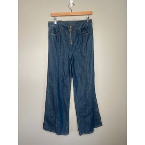 J. Crew women's zip front trousers jeans size 28 casual boho hipster‎
